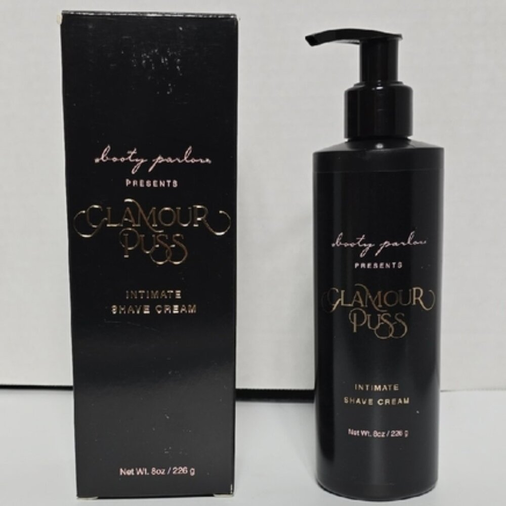 ONE BOX - NIB Glamour Puss Intimate Shave Cream - Black Pump Bottle - 8 OZ